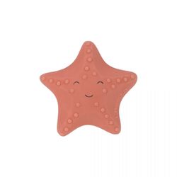 Lässig Baby bath toy - natural rubber, starfish - red (00)