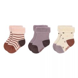 Lässig Socken (3er Pack) - Gots - pink/beige (Lila)