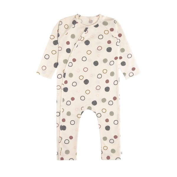 Lässig Pyjama mit Punkten - beige (Ecru)