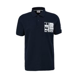 s.Oliver Red Label Polo-Shirt aus Baumwollstretch - blau (59D1)