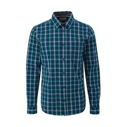 s.Oliver Red Label Slim: Poplin check shirt  - blue (69N2)