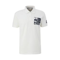 s.Oliver Red Label Polo-Shirt aus Baumwollstretch - weiß (01D1)