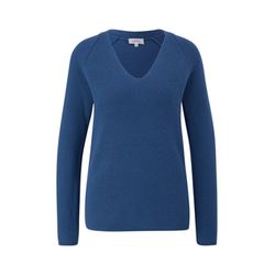 s.Oliver Red Label Knitted sweater with ribbed structure  - blue (5722)