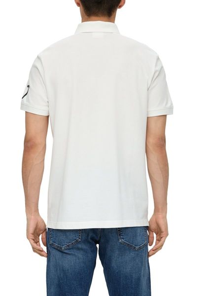 s.Oliver Red Label Polo-Shirt aus Baumwollstretch - weiß (01D1)