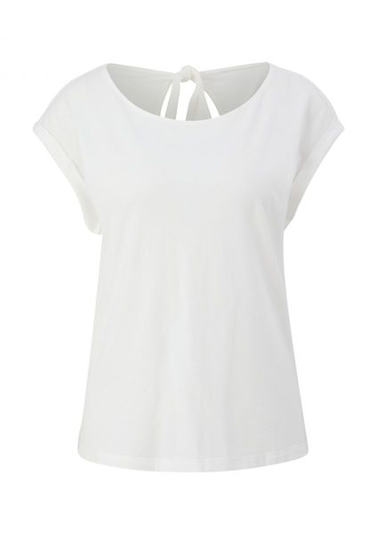 s.Oliver Red Label T-Shirt mit Rücken-Ausschnitt  - weiß (0210)