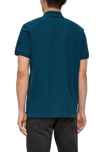 s.Oliver Red Label Polo-Shirt aus Baumwollstretch - blau (69D1)