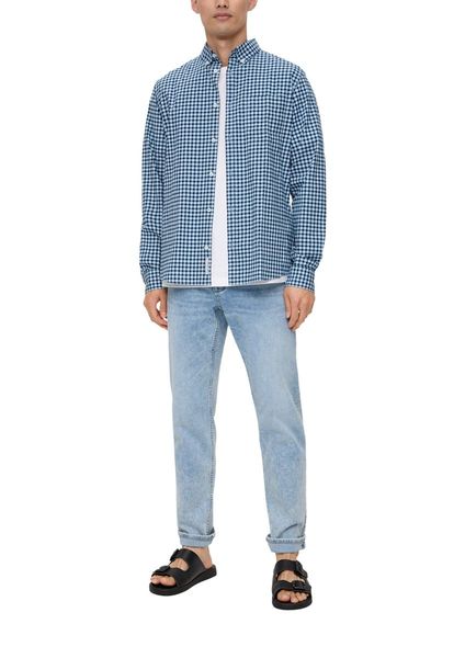 s.Oliver Red Label Cotton stretch check shirt   - blue (53N1)