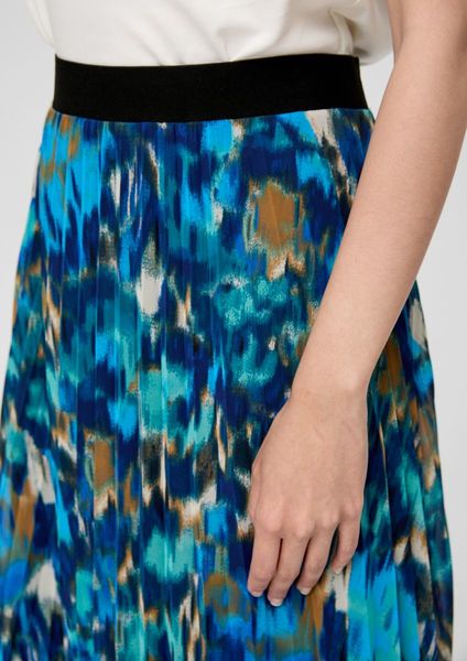 Blue red 2024 pleated skirt