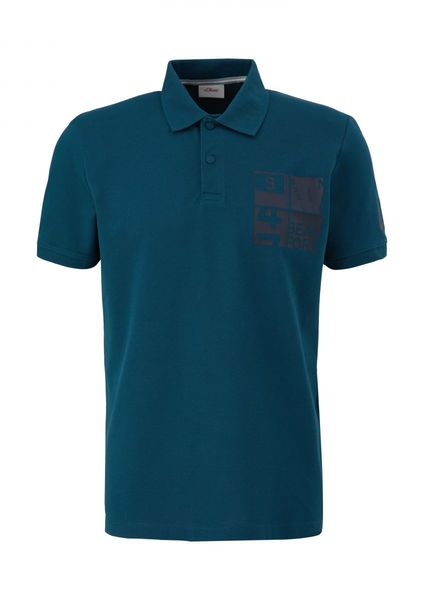 s.Oliver Red Label Stretch cotton polo shirt - blue (69D1)