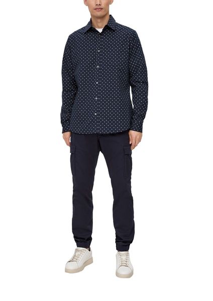 s.Oliver Red Label Slim : chemise en coton stretch - bleu (59A0)