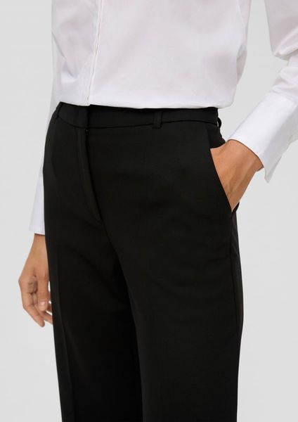s.Oliver Black Label Regular fit: cloth trousers  - black (9999)
