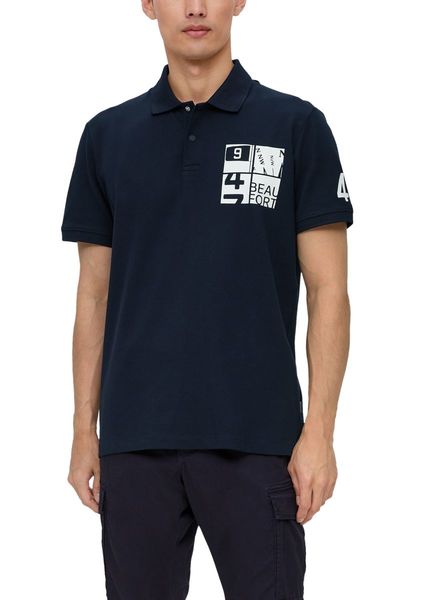 s.Oliver Red Label Polo-Shirt aus Baumwollstretch - blau (59D1)
