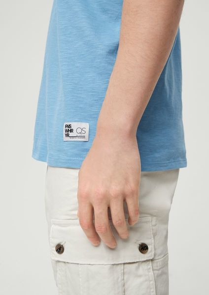 Q/S designed by T-shirt en pur coton  - bleu (5196)