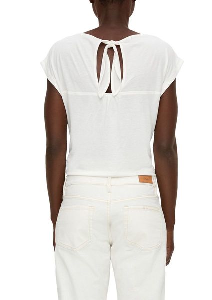 s.Oliver Red Label T-Shirt mit Rücken-Ausschnitt  - weiß (0210)