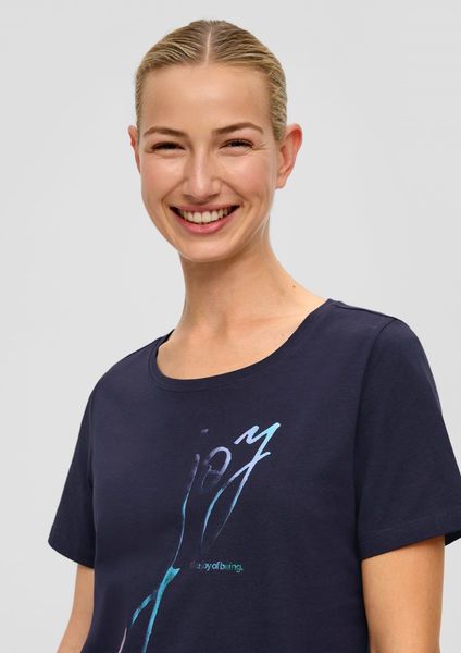 s.Oliver Red Label T-shirt avec imprimé brillant - bleu (59D0)