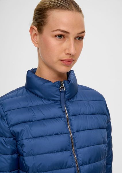 Blue quilted 2025 jacket womens