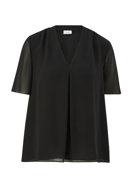 s.Oliver Black Label V-neck blouse - black (9999)