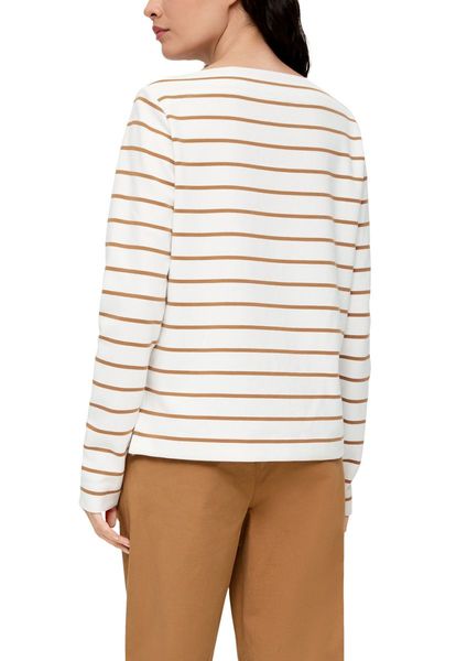 s.Oliver Red Label T-shirt long en coton stretch   - brun/beige (84H1)
