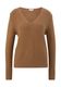 s.Oliver Red Label Knit sweater with V-neck - brown (8469)