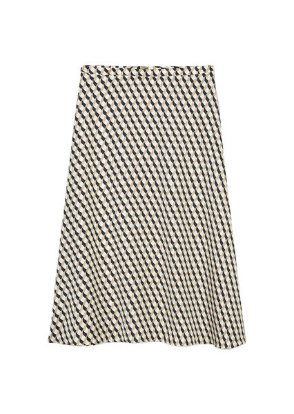 Marc O'Polo A-shape skirt - black/beige (H35)