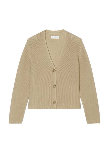 Marc O'Polo V-Neck-Cardigan relaxed cropped - beige (737)