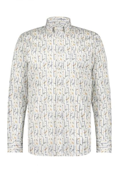 State of Art Button-down collar shirt - white/yellow (9223)