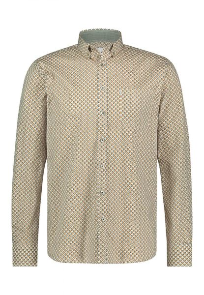 State of Art Shirt with all-over print - white/beige (1183)