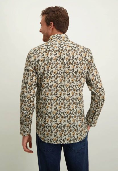 State of Art Poplin shirt with floral print - green/yellow (9223)