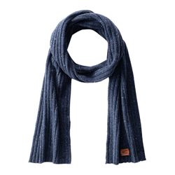 Camel active Knitted scarf with merino wool - blue (47)