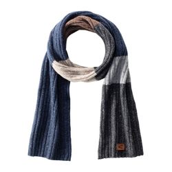 Camel active Knitted scarf with merino wool - blue (46)