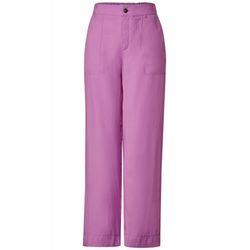 Street One Casual fit trousers in cupro - purple (15141)