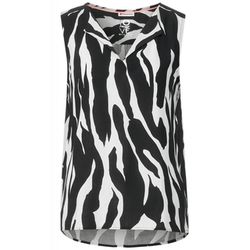 Street One Zebra print blouse top - black/white (20001)
