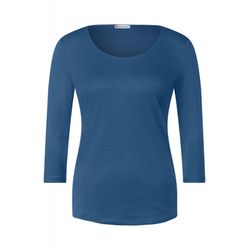 Street One Shirt in Unifarbe - blau (15170)
