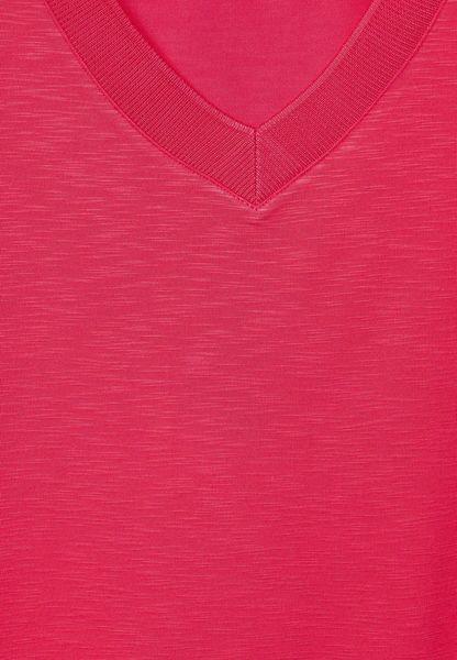 Street One Shirt mit Rippkragen - rot (15190)