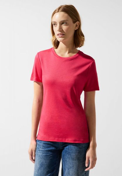 Street One Shirt with round neck - red (15190)