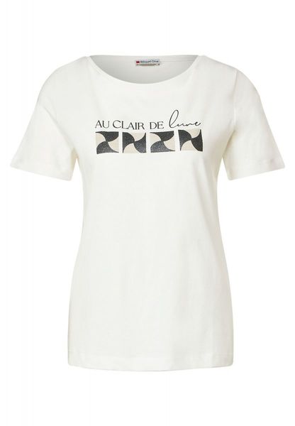 Street One T-shirt avec impression sur le devant - blanc (30108)