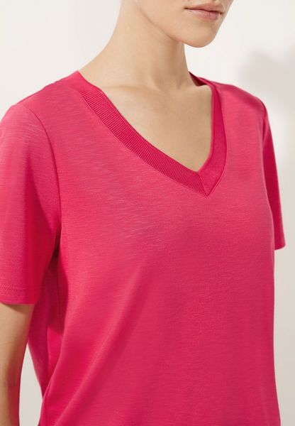 Street One Shirt with a rib collar - red (15190)