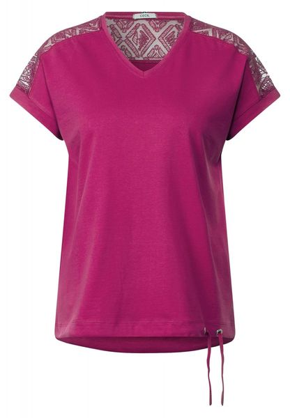 Cecil Spitzendetail Shirt - pink (15095)