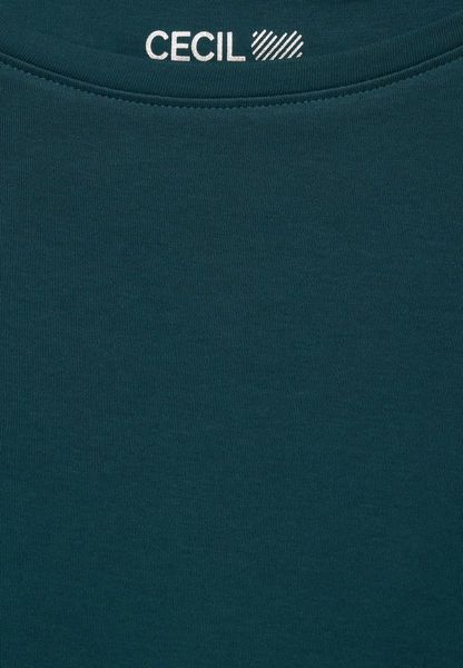 Cecil Basic Shirt in Unifarbe - grün (14926)