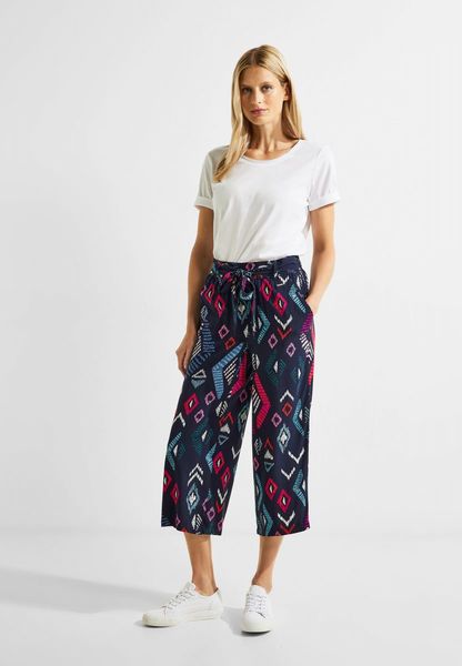 Cecil Loose fit pants in 3/4 - blue (34077)