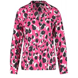 Taifun Animal print blouse - pink (03402)
