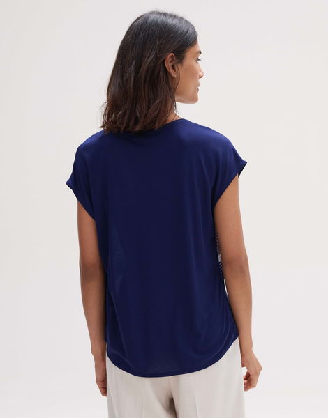 Opus T-Shirt - Sadoli print - lila/blau (60023)
