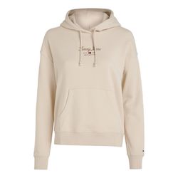Tommy Jeans Essential Boxy Fit hoodie with logo - beige (ACG)