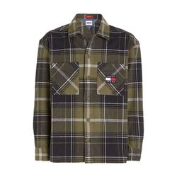 Tommy Jeans Brushed canvas casual plaid overshirt - green (MR1)