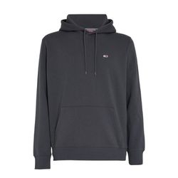 Tommy Jeans Fleece hoodie with flag patch - gray (PUB)