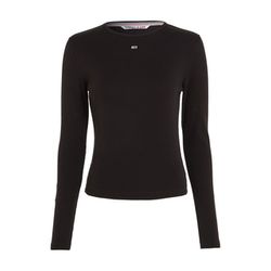 Tommy Jeans Essential ribbed slim fit sweater - black (BDS)