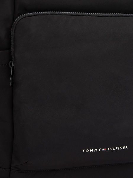 Tommy Hilfiger Sac à dos avec logo et rabat roulé - noir (BDS)