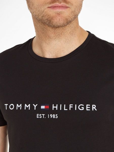 Tommy Hilfiger Shirt mit Logoprint - schwarz (BAS)