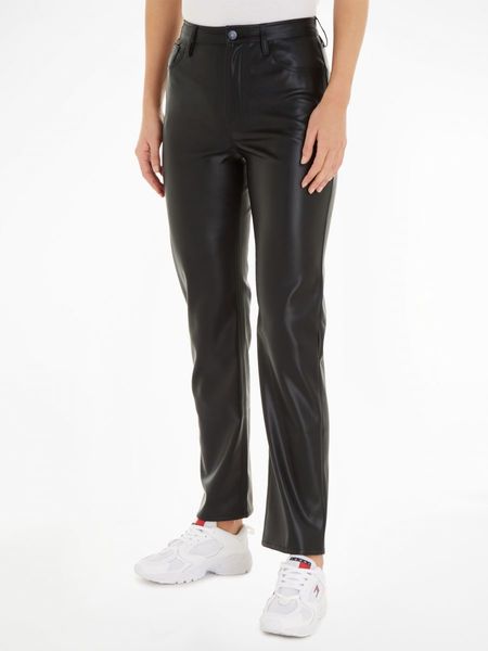 Tommy Jeans Pantalon en similicuir - noir (BDS)