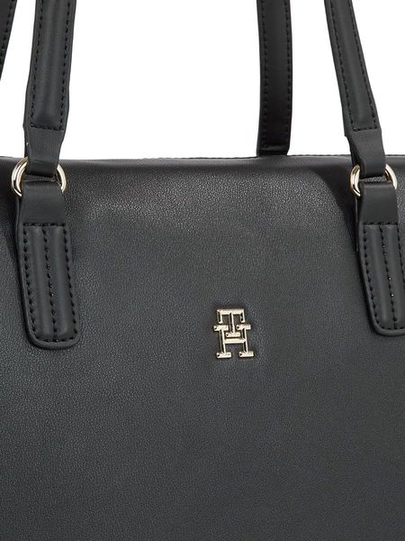 Tommy Hilfiger Monogram Tote-Bag mit Emblem - schwarz (BDS)